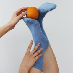 BAILEE CLASSICS hohe Socken in blau aus Baumwolle