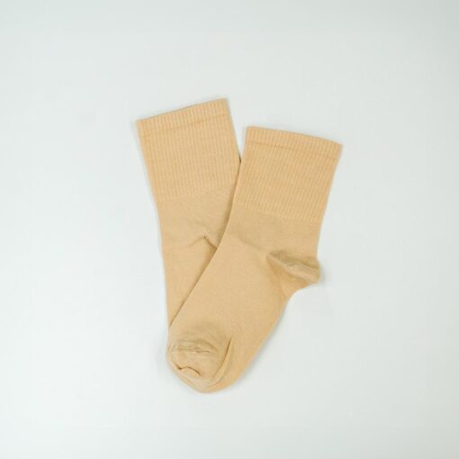 Hohe Baumwollsocken in creme